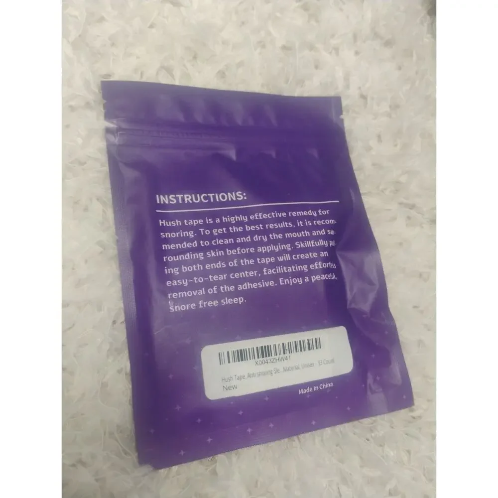 HUSH TAPE Snore Reducing Mouth Tape. Gental Adhesion.